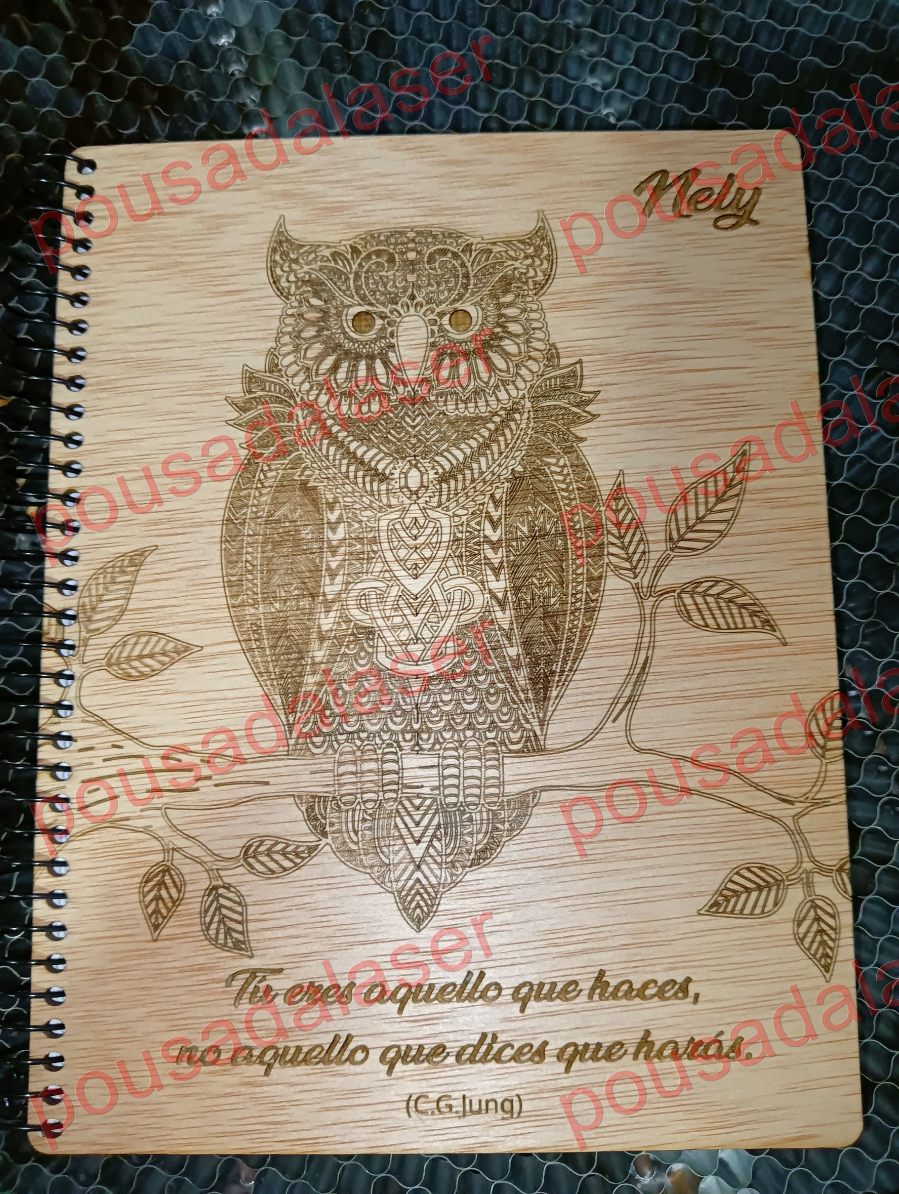 caratula libreta madera